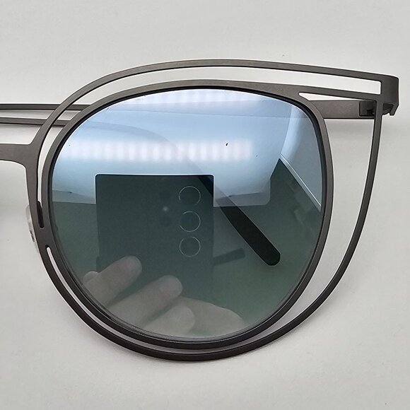 See Eyewear SEE 6608 C4 Gunmetal Frame Green Mirror Lens Cat Eye Sunglasses 50mm main image 2